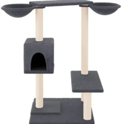 Arbre à chat meuble tour grimper jouet 97 x 67.5 x 82 cm gris