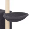 Arbre à chat meuble tour grimper jouet 72 x 34.5 x 145 cm gris