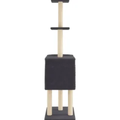 Arbre à chat meuble tour grimper jouet 72 x 34.5 x 145 cm gris