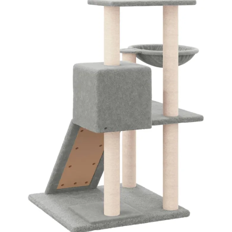 Arbre à chat meuble tour grimper jouet 73 x 49 x 82 cm gris