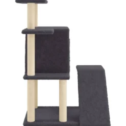 Arbre à chat meuble tour grimper jouet 74 x 61 x 97 cm gris