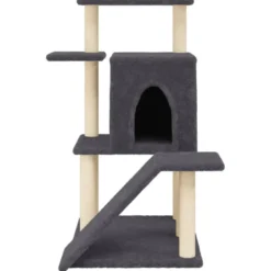 Arbre à chat meuble tour grimper jouet 74 x 61 x 97 cm gris