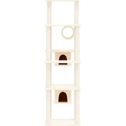 Arbre à chat meuble tour grimper jouet 47 x 74 x 169 cm crème