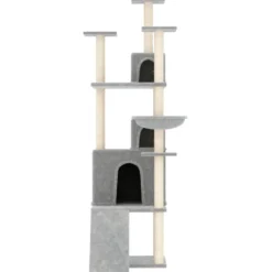 Arbre à chat meuble tour grimper jouet 47.5 x 78 x 175 cm gris