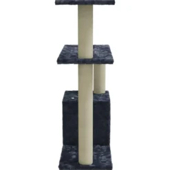 Arbre à chat meuble tour grimper jouet 54 x 22 x 70 cm gris