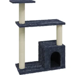 Arbre à chat meuble tour grimper jouet 54 x 22 x 70 cm gris