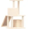 Arbre à chat meuble tour grimper jouet 47.5 x 66 x 82 cm crème