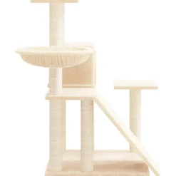 Arbre à chat meuble tour grimper jouet 47 x 47 x 82 cm crème