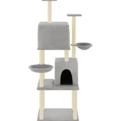 Arbre à chat meuble tour grimper jouet 103.5 x 90 x 180 cm gris