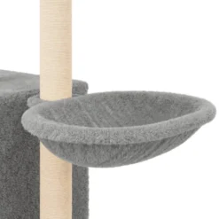 Arbre à chat meuble tour grimper jouet 72 x 34.5 x 145 cm gris