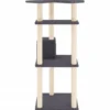 Arbre à chat meuble tour grimper jouet 55 x 47.5 x 123 cm gris