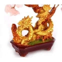 Arbre dragon en quartz rose