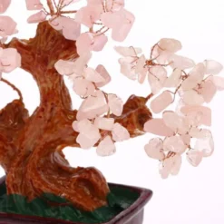 Arbre traditionnel en quartz rose