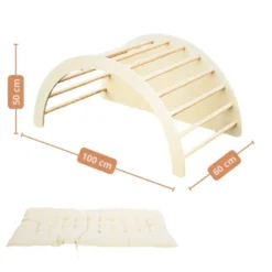 Arche montessori 6-en-1 bois & bureau avec coussin - jouetapprends