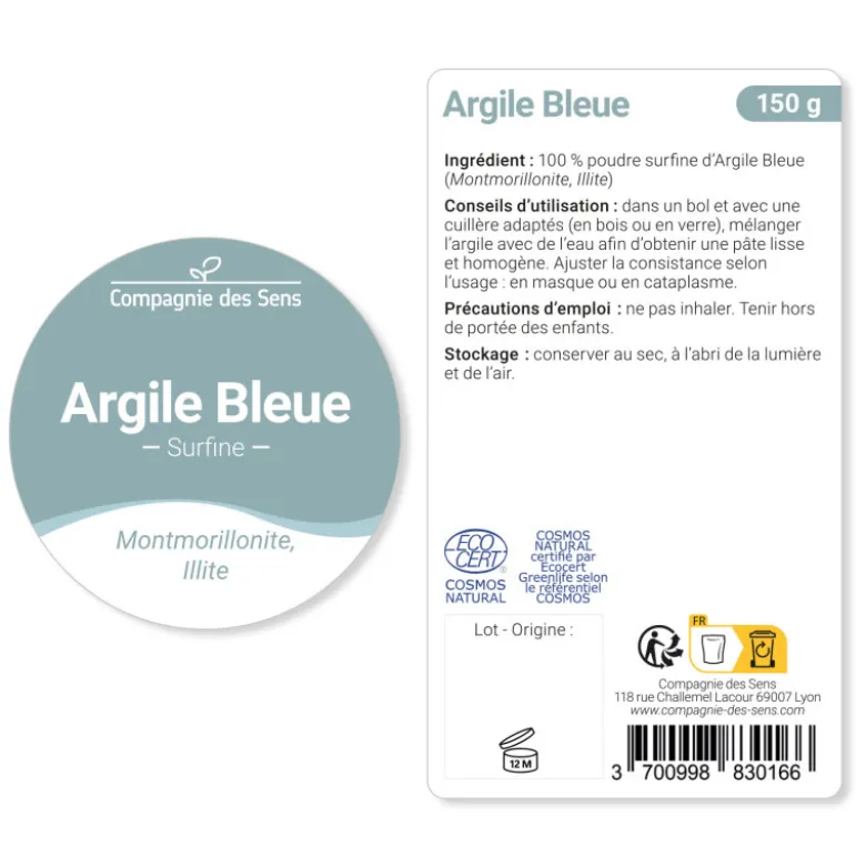 Argile bleue montmorillonite - poudre surfine - 400g