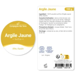 Argile jaune illite - poudre surfine - 300g