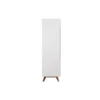 Armoire avec penderie et tiroirs finition blanc mat l100 cm kelma