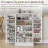 Armoire de cuisine 2 portes total 14 étagères mdf