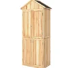 Armoire de jardin bois 4 portes 4 niv. Rangement toit bitumé