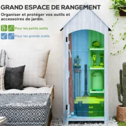 Armoire de jardin 1 porte 3 étagères