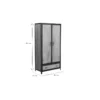 Armoire en bois massif manguier et métal noir l90 cm industria