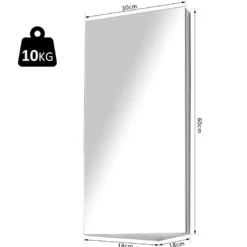 Armoire miroir rangement salle de bain acier