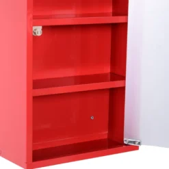 Armoire à pharmacie acier rouge
