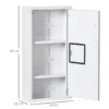 Armoire à pharmacie 2 étagères 3 niv. Logo croix acier blanc