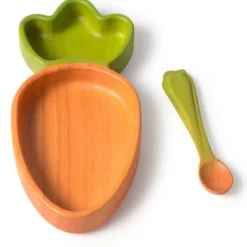 Assiette à compartiments et sa cuil