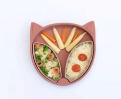 Assiette à compartiments ventousée