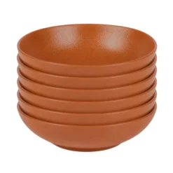 Assiette creuse vésuvio 19 cm Terracotta