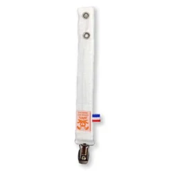 Attache tétine en coton bio teddy blanc