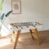 Baby-foot 120cm blanc et bois