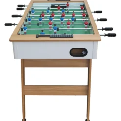 Baby-foot 120cm blanc et bois