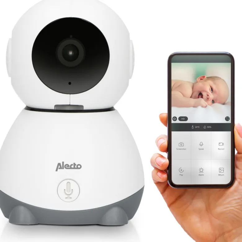 Babyphone wifi avec caméra smartbaby blanc et gris
