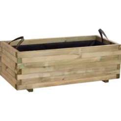 Bac à fleurs en bois 110 x 50 x 38 cm