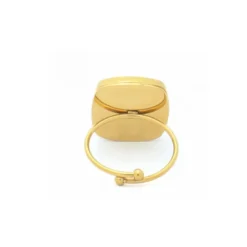 Bague ajustable carré – agate noire