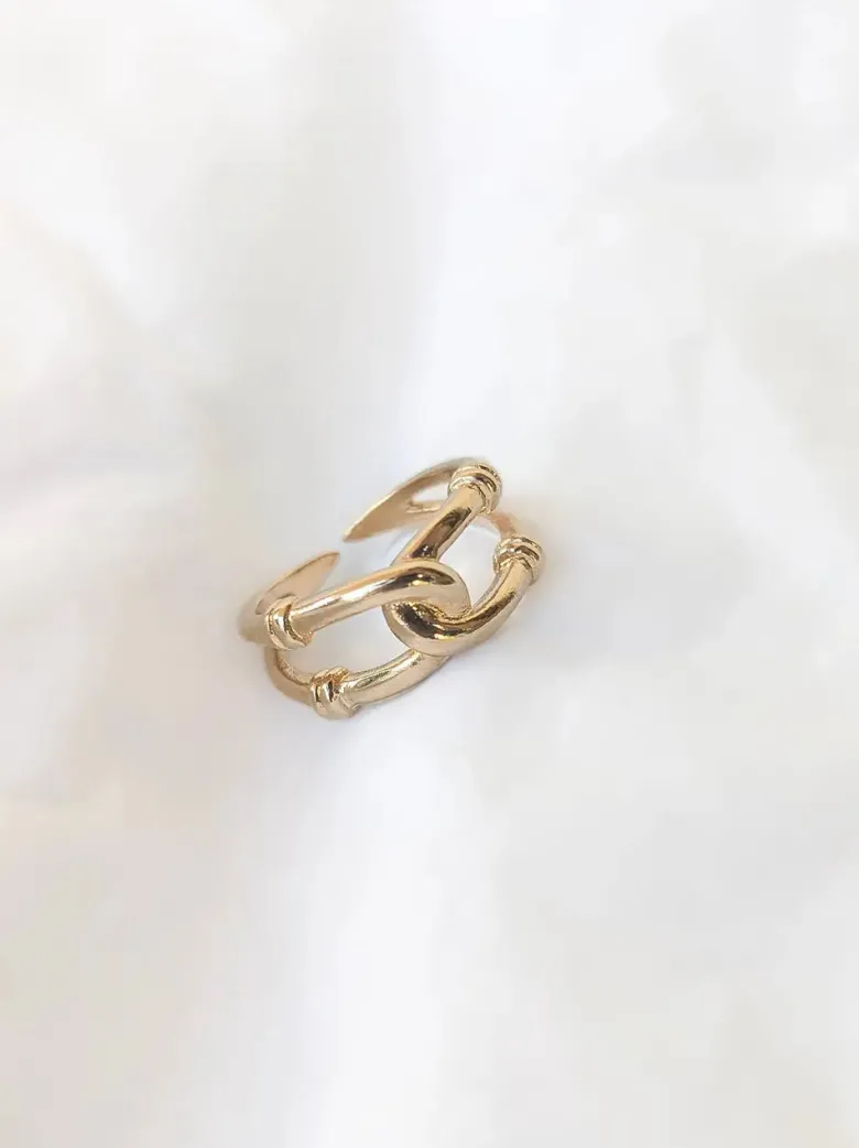 Bague ajustable intemporelle nœud - thaïs
