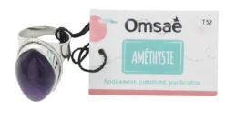 Bague améthyste argent 925 méthystos t52