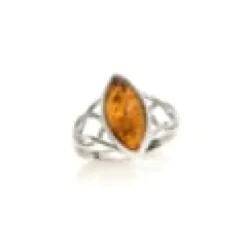 Bague argent ambre - taille 54 mm