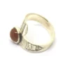 Bague croisée cornaline rouge