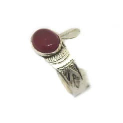 Bague croisée cornaline rouge