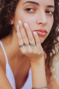 Bague ethnique yin yang taille 50