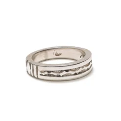 Bague fine en argent pour homme 60