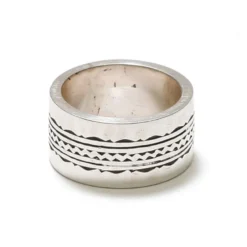 Bague large en argent pour homme 63