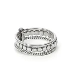 Bague 3 rangs en argent 54