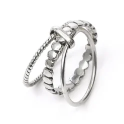 Bague 3 rangs en argent 54