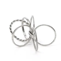 Bague 6 rangs en argent 58