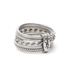 Bague 6 rangs en argent 58