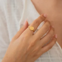 Bague réglable astro doré - bélier